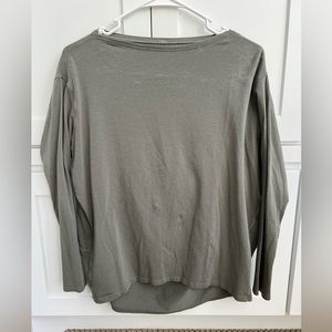 Lululemon back in action shirt. Size 4. olive green